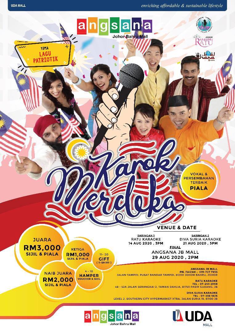 [Johor] Aug 14 – 29, Pertandingan Karaoke Merdeka @ Angsana Johor Bahru Mall