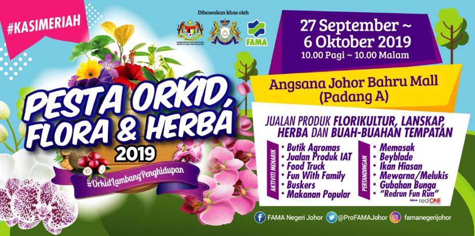 Sep 27 – Oct 6, Pesta Orkid, Flora & Herba @ Angsana Johor Bahru Mall